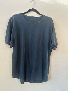 Buck Mason faded navy tee - muted blue crew neck